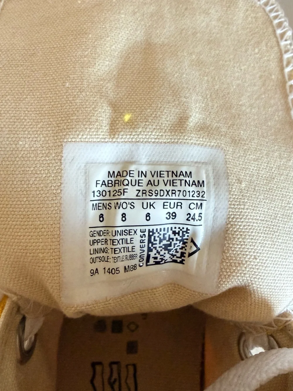 Converse Yellow High Top Canvas Sneakers